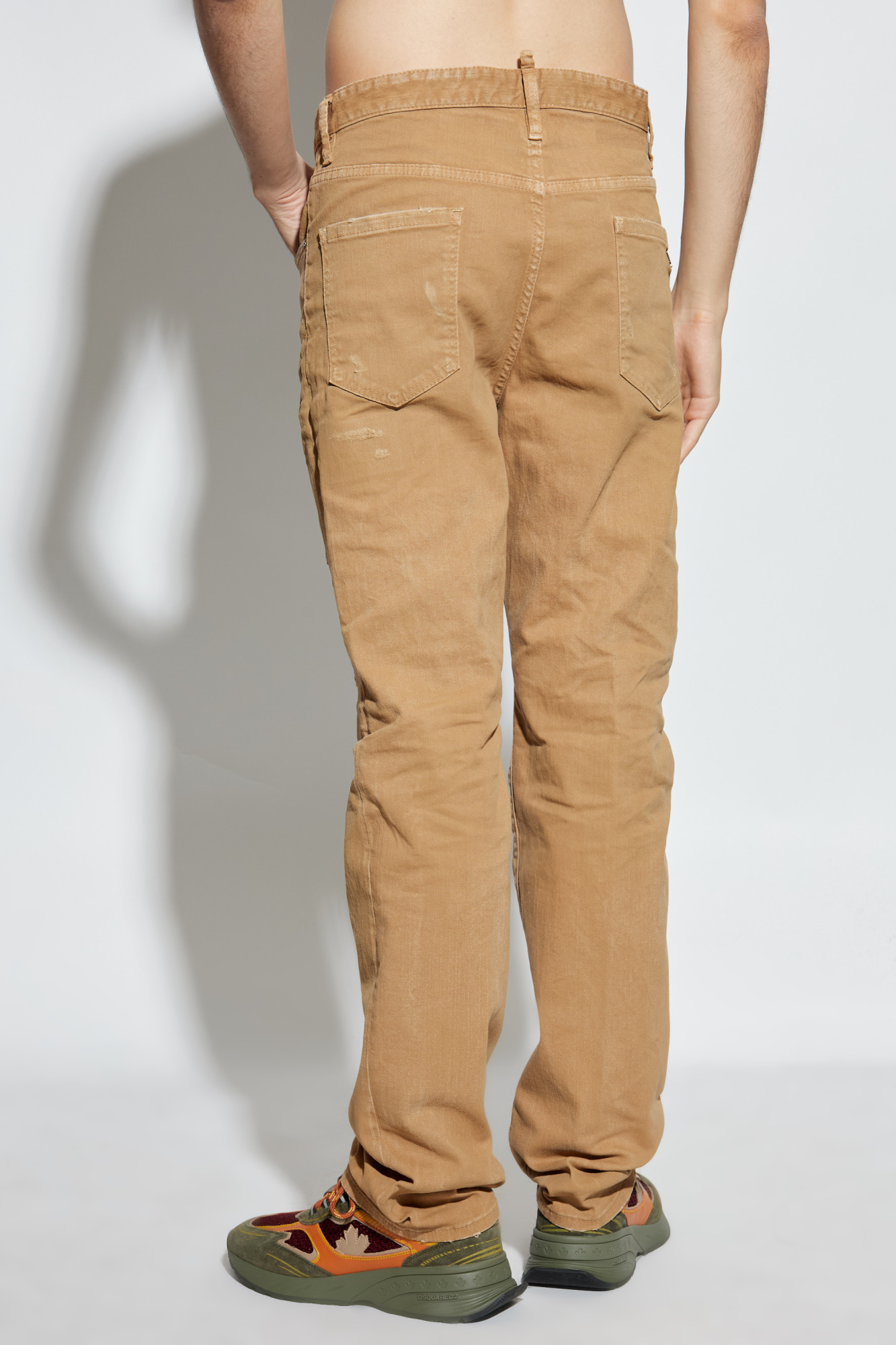 Dsquared2 Cotton Trousers In Brown