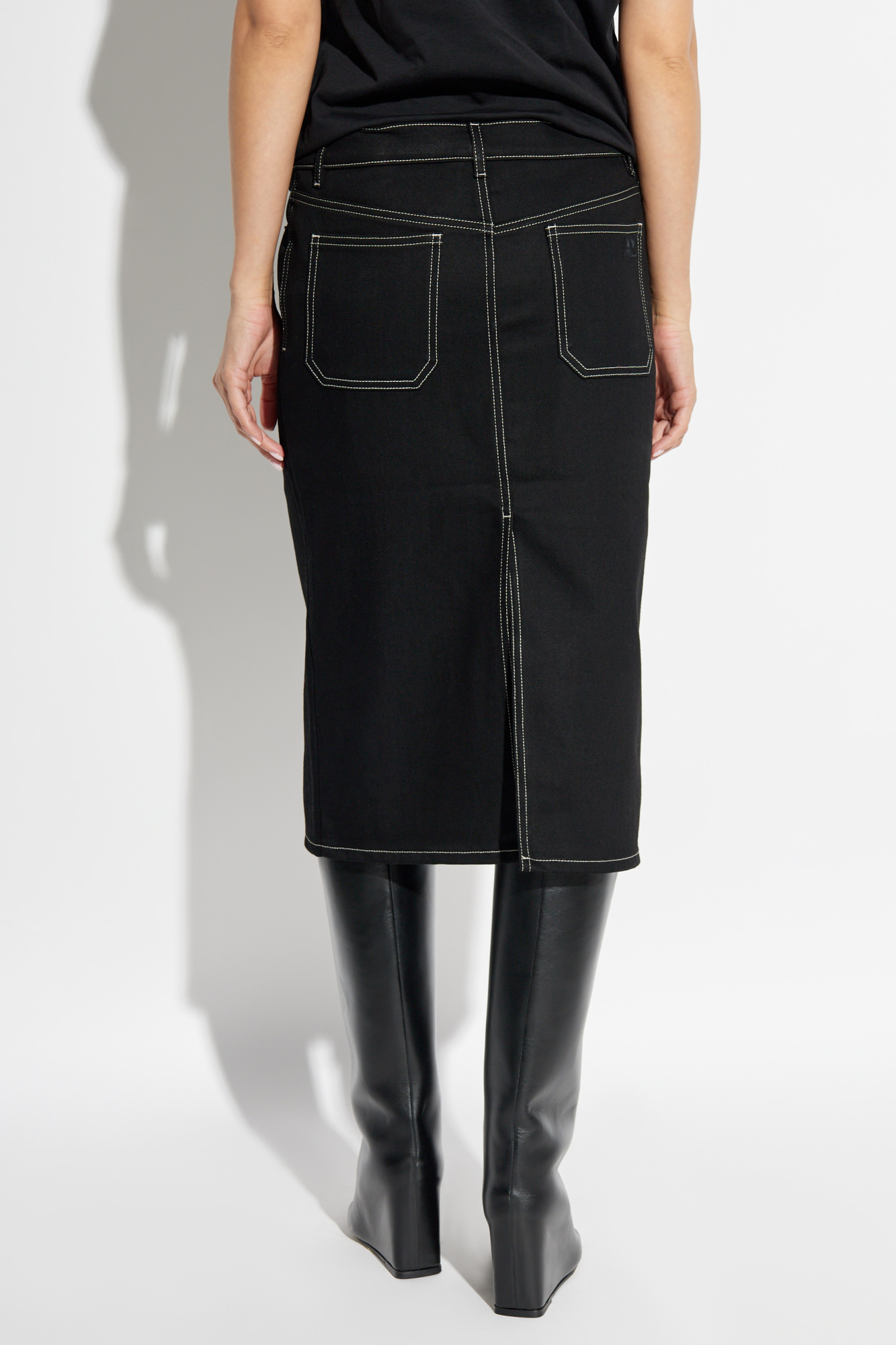 Courrèges Belt-loop Skirt In Black