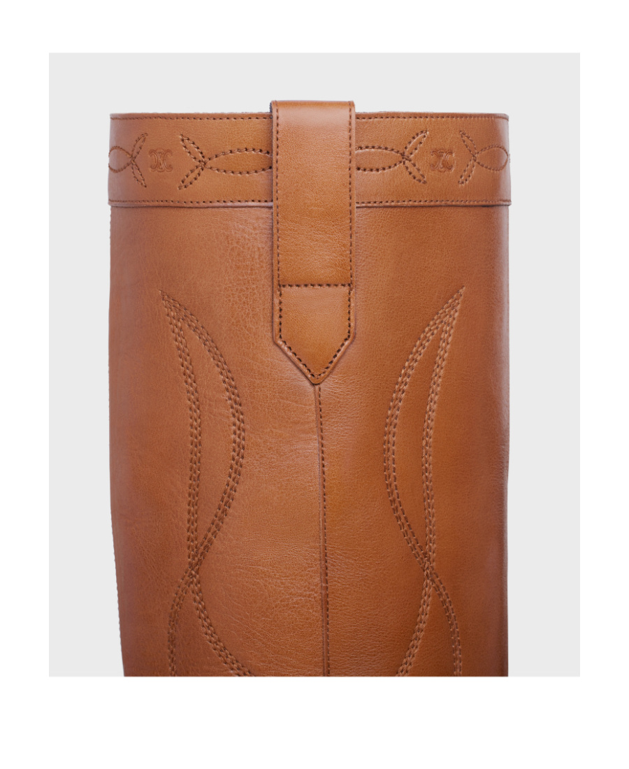 Celine Western Style Boots In Brown