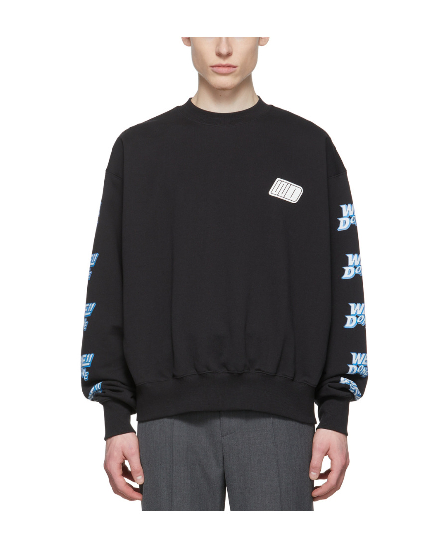 We11 Done We11done Black Cotton Oversize Sweatshirt In Black
