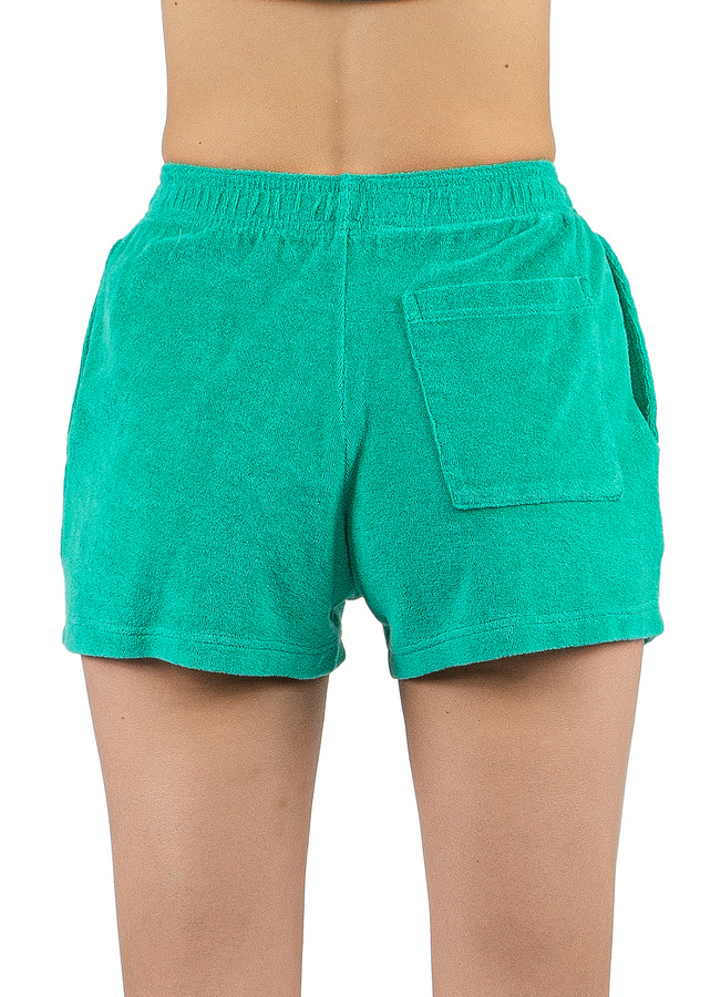 Sporty And Rich Elastic Waist Sports Shorts In Green