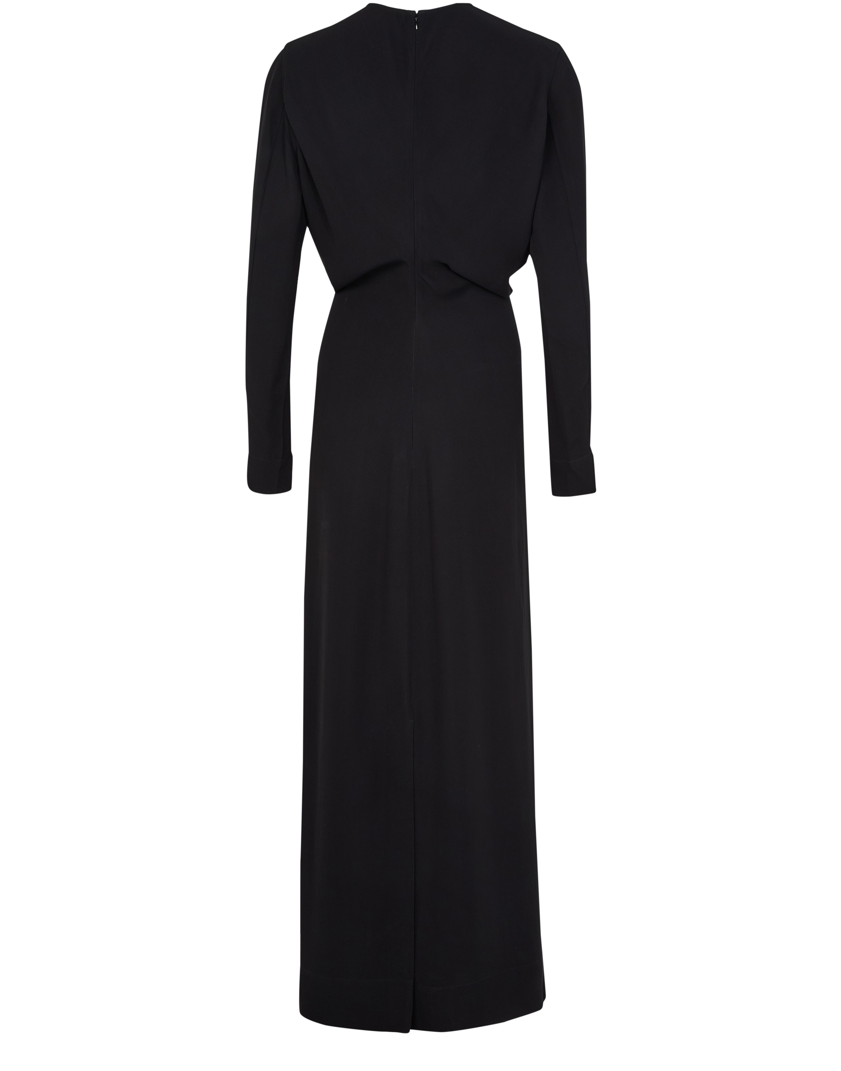Totême Round Neck Long Sleeve Dress In Black