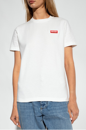 Kenzo T-shirt With Round Neck And Short Sleeves In White
