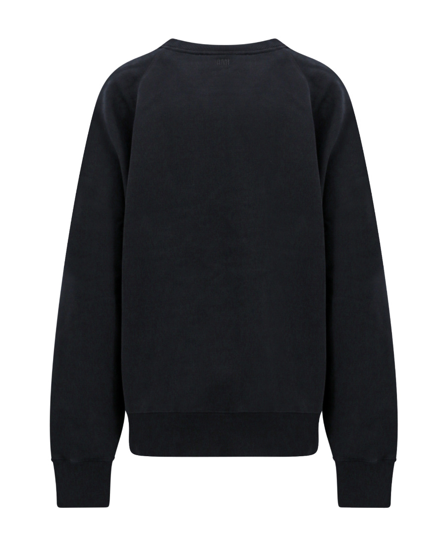 Shop Ami Alexandre Mattiussi Ami Paris Ami De Coeur Crewneck Sweatshirt In Black