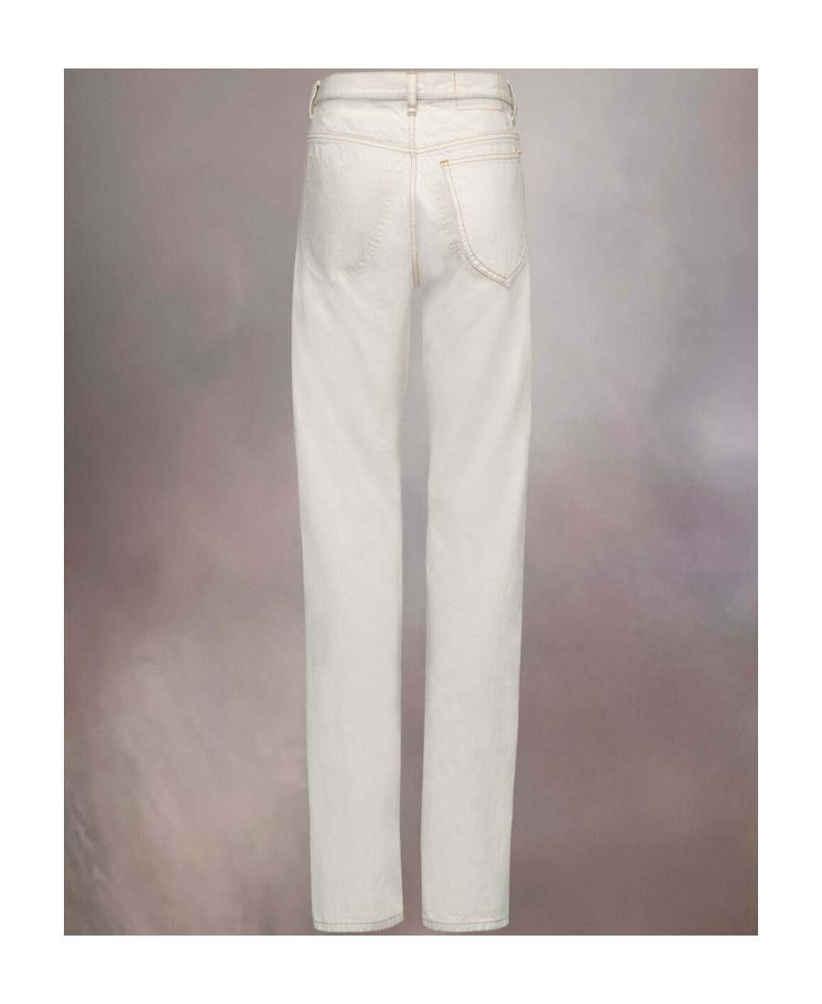 Maison Margiela Woman Pants Off White Size 28 Cotton In White