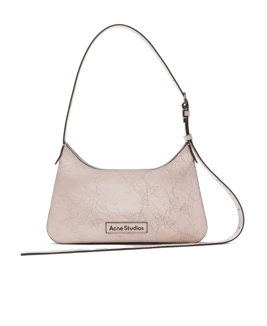Acne Studios Mini Platt Leather Shoulder Bag In Pink