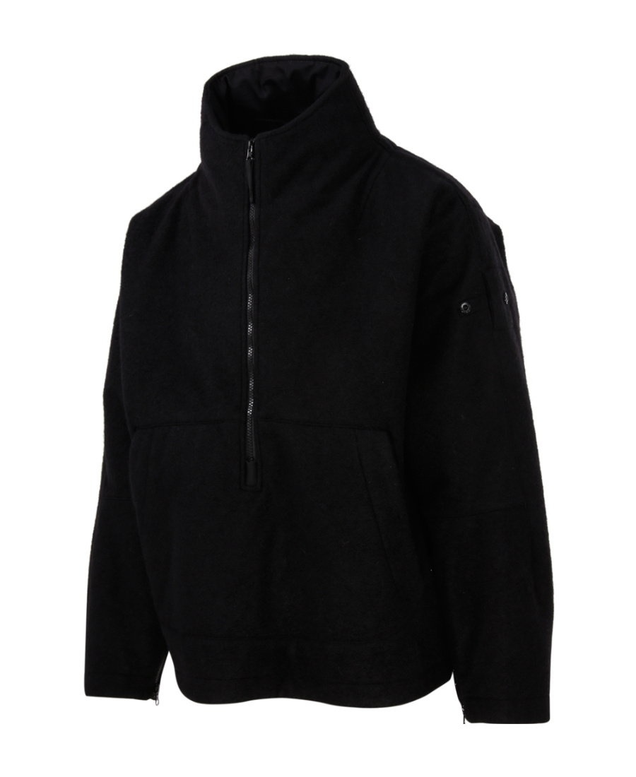 STONE ISLAND HIGH NECK COTTON ZIP-UP JACKET 