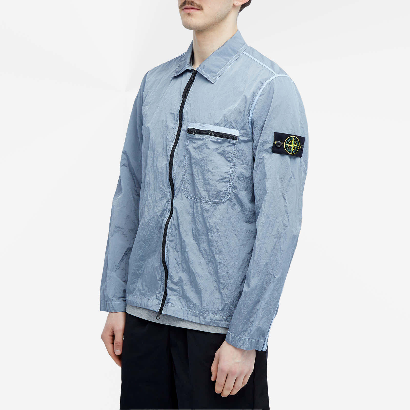 STONE ISLAND COMPASS-BADGE SHELL JACKET 