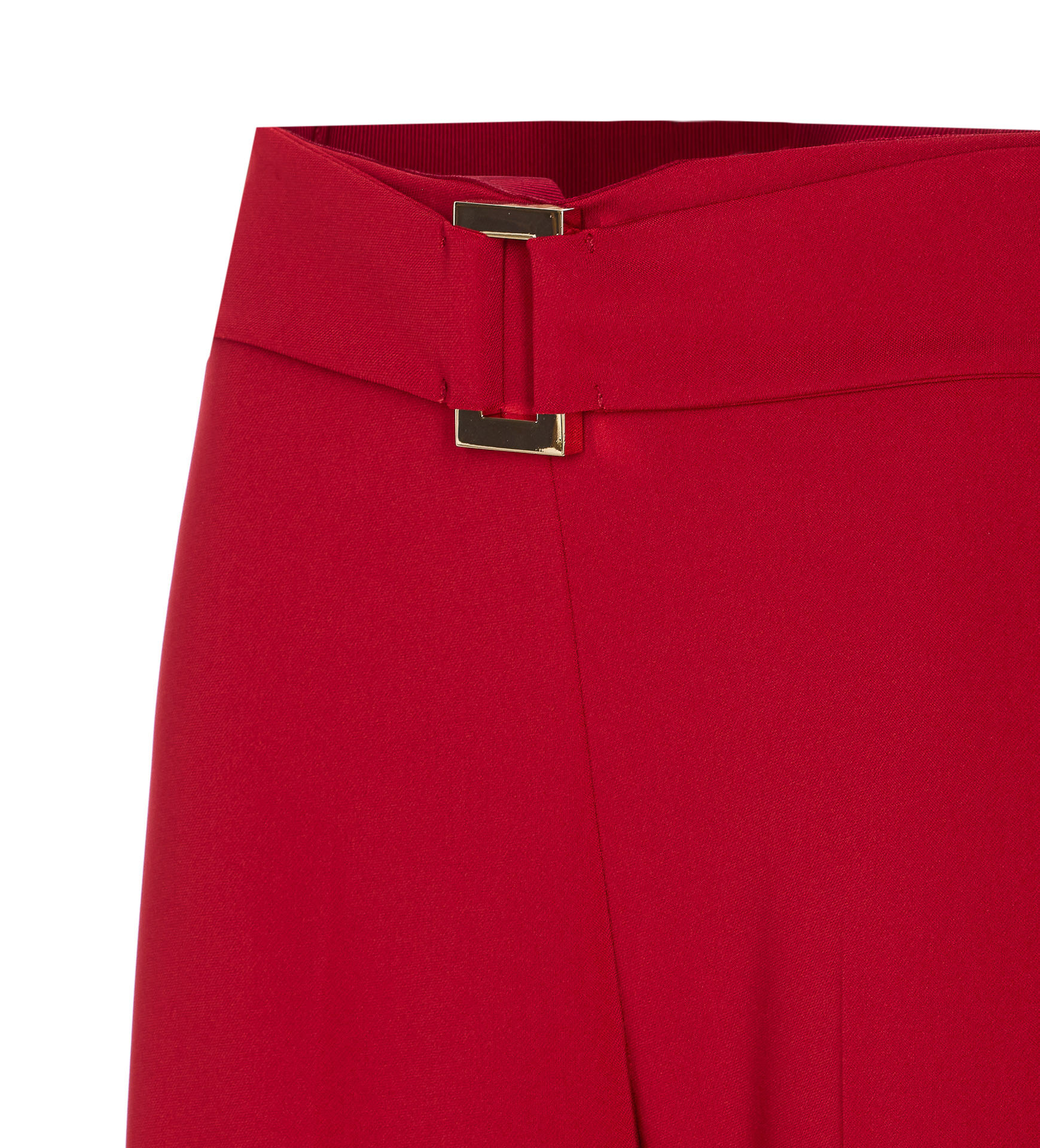 Patrizia Pepe Belted Wide-leg Pants In Red