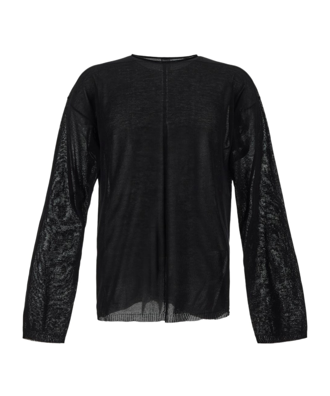 Rick Owens Semi-sheer Sweatshirt In Black