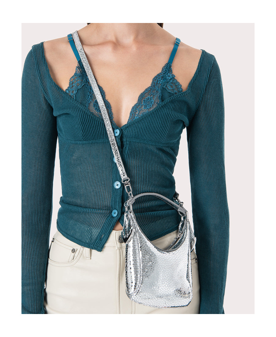 By Far Logo Shoulder Bag In White