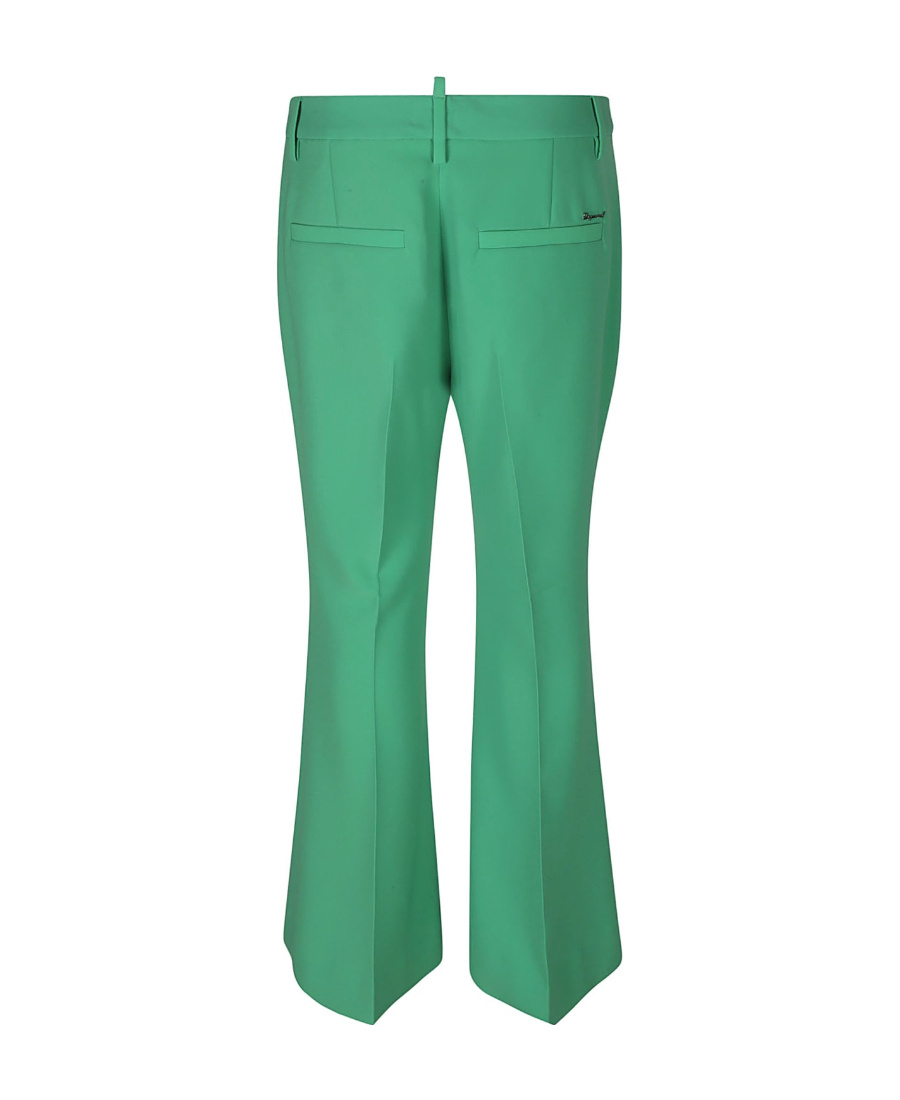 Dsquared2 Kick-flare Cropped Trousers In Green