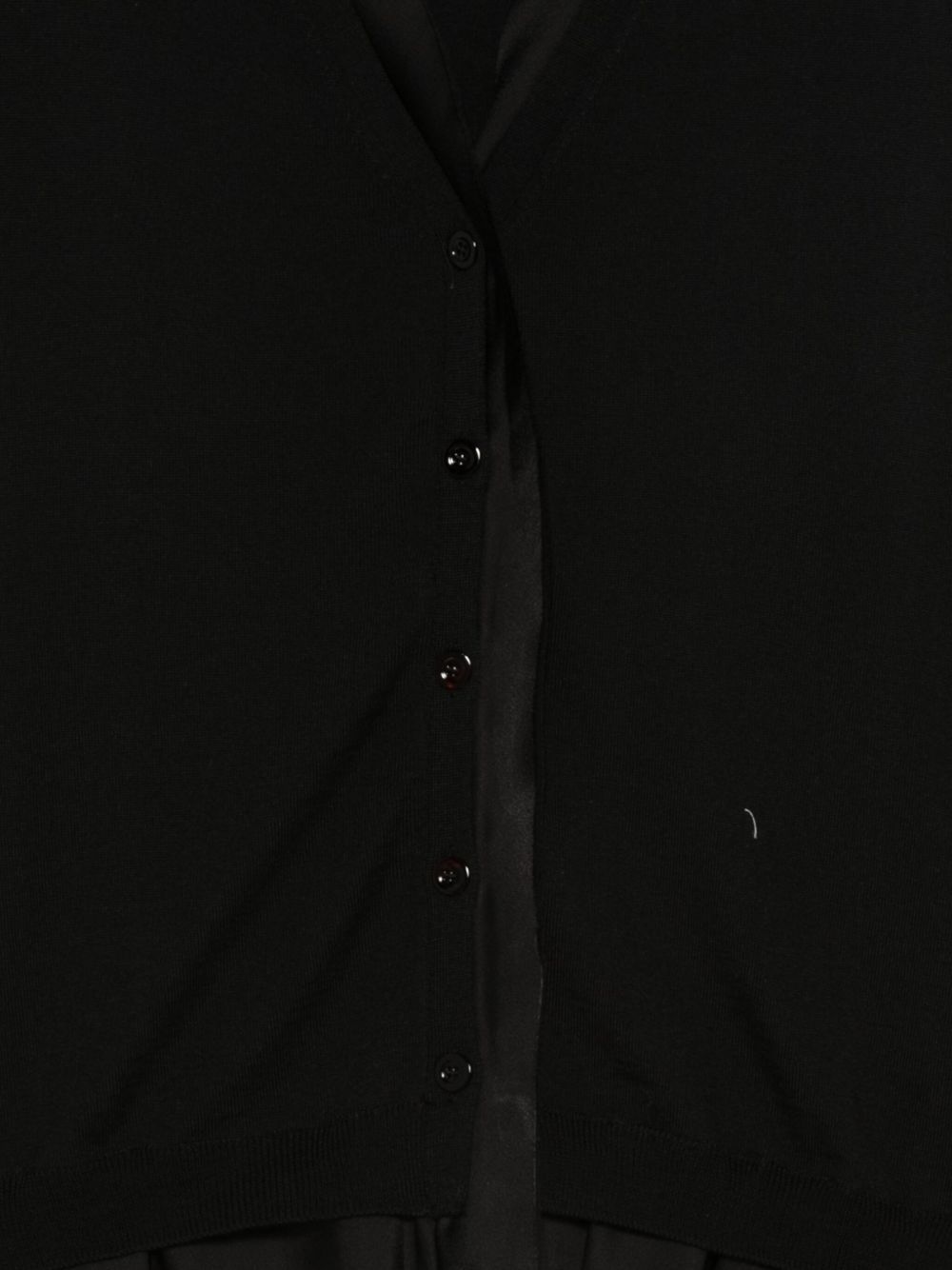 Semicouture Button Long-sleeved Sweater In Black