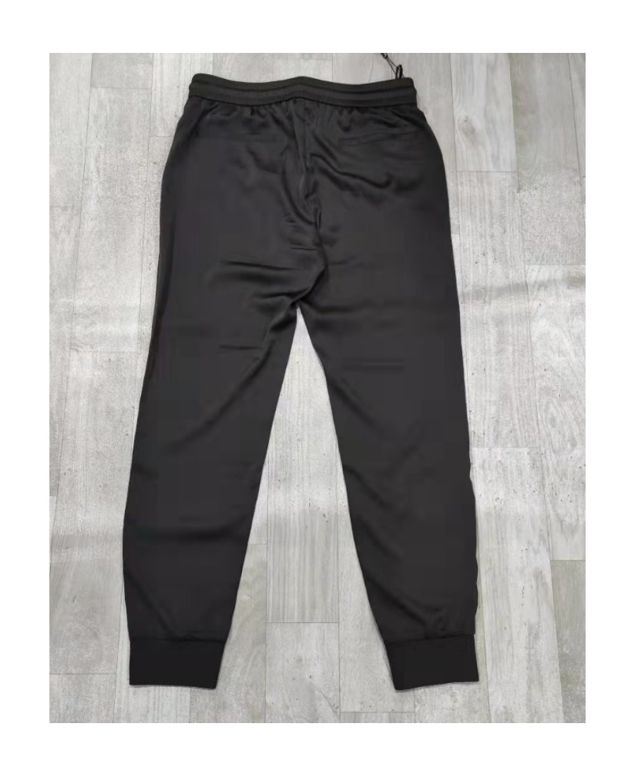 Mangano High-waisted Stretch Casual Pants In Black