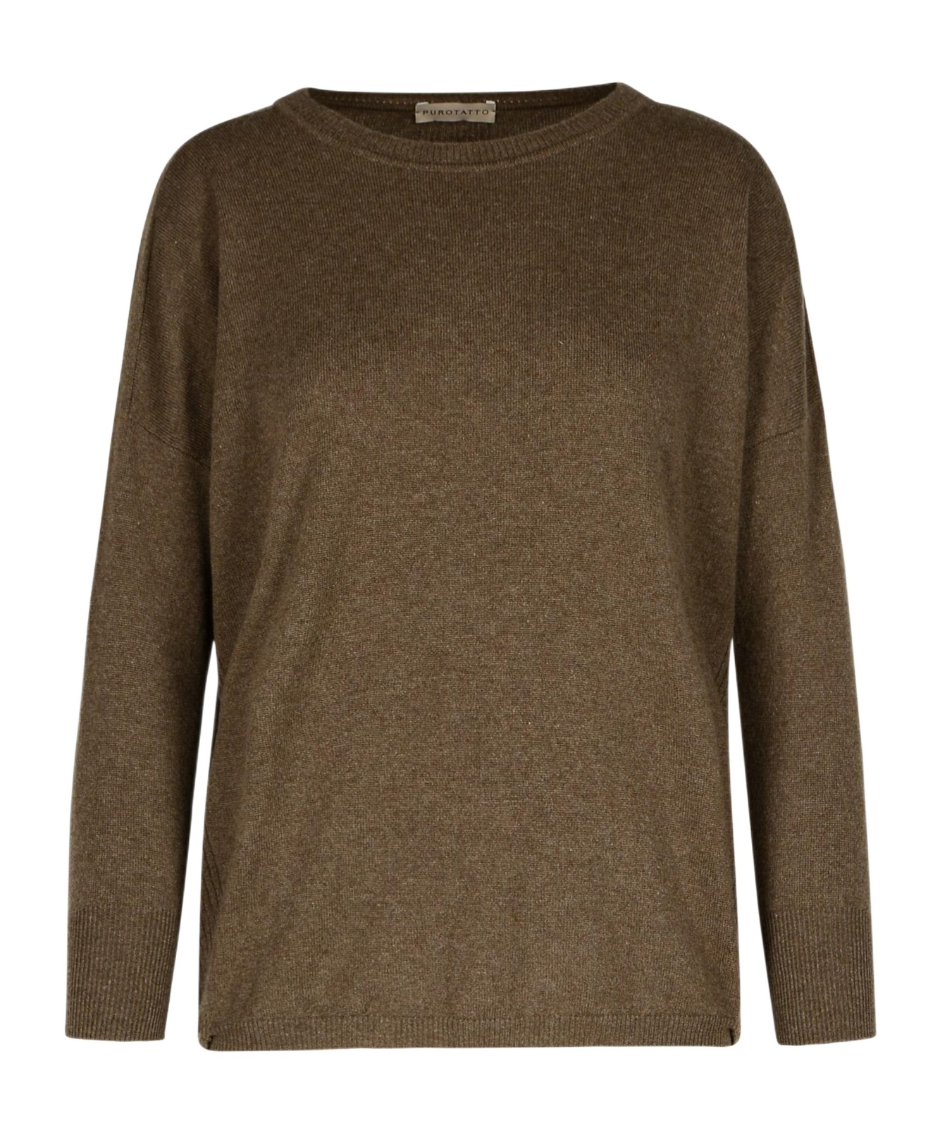 Purotatto Brown Cashmere Sweater In Green
