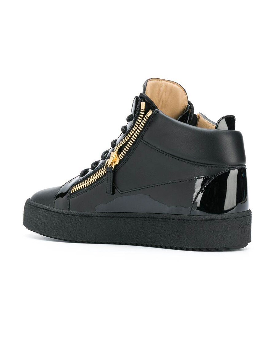 Giuseppe Zanotti Side-zip High-top Sneakers In Black