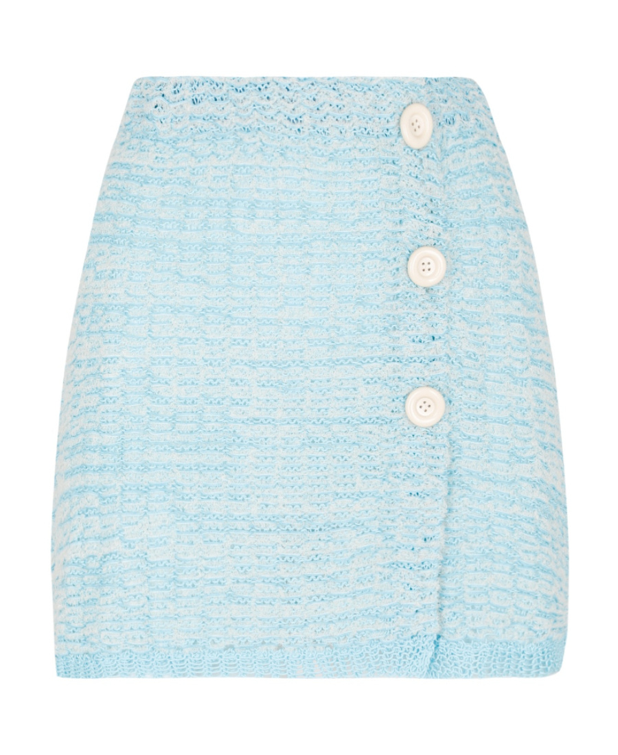Acne Studios Bouclé Tweed Mini Skirt In Blue