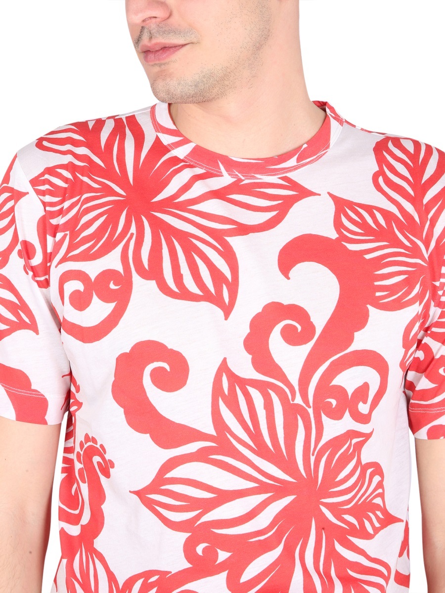 Dries Van Noten T-shirt With Round Neck And Short Sleeves In Pink