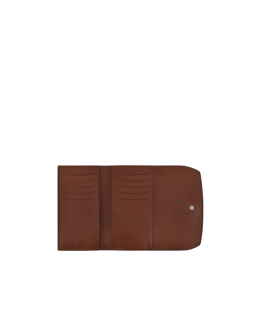 Longchamp Logo Wallet In Red