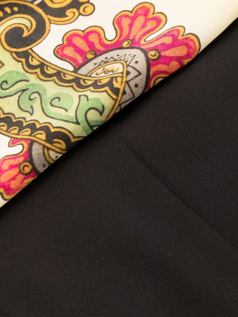 Etro Graphic-print Straight-leg Trousers In Black