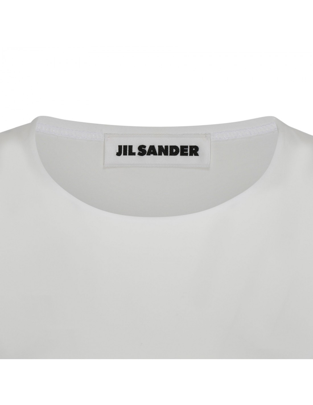 Shop Jil Sander Round-neck Stretch-design T-shirt In White