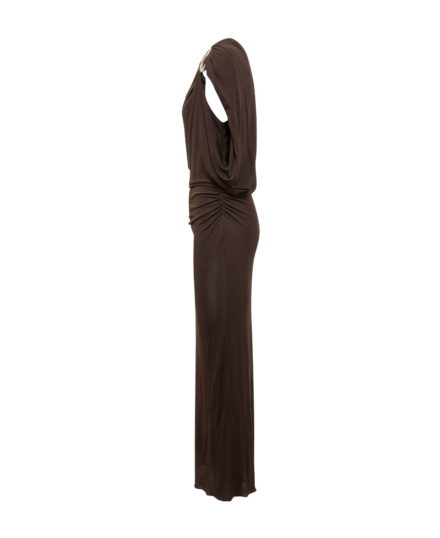 Lanvin Cut-out Detailed Crewneck Dress In Black