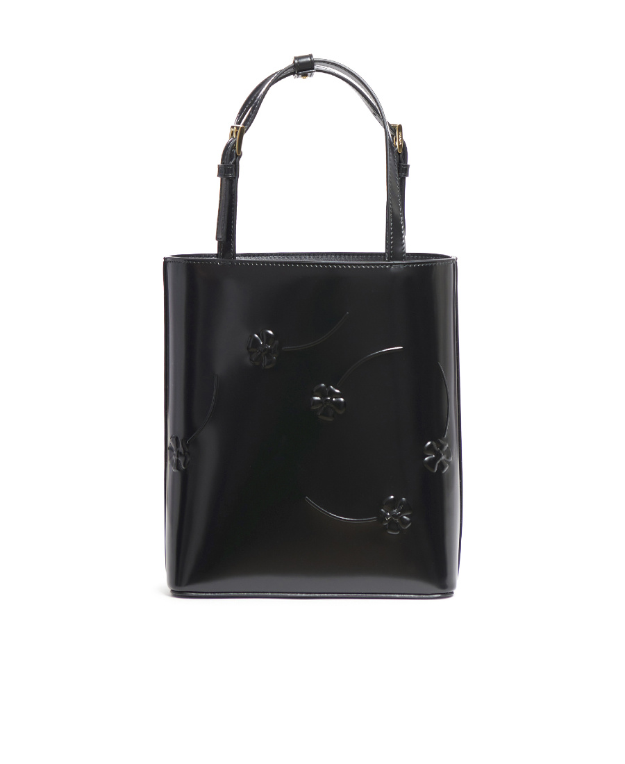 Shop Prada Triangle Logo-plaque Bucket Bag In Black
