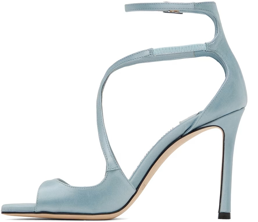 Jimmy Choo Ssense Exclusive Blue Azia 95 Heeled Sandals In Blue