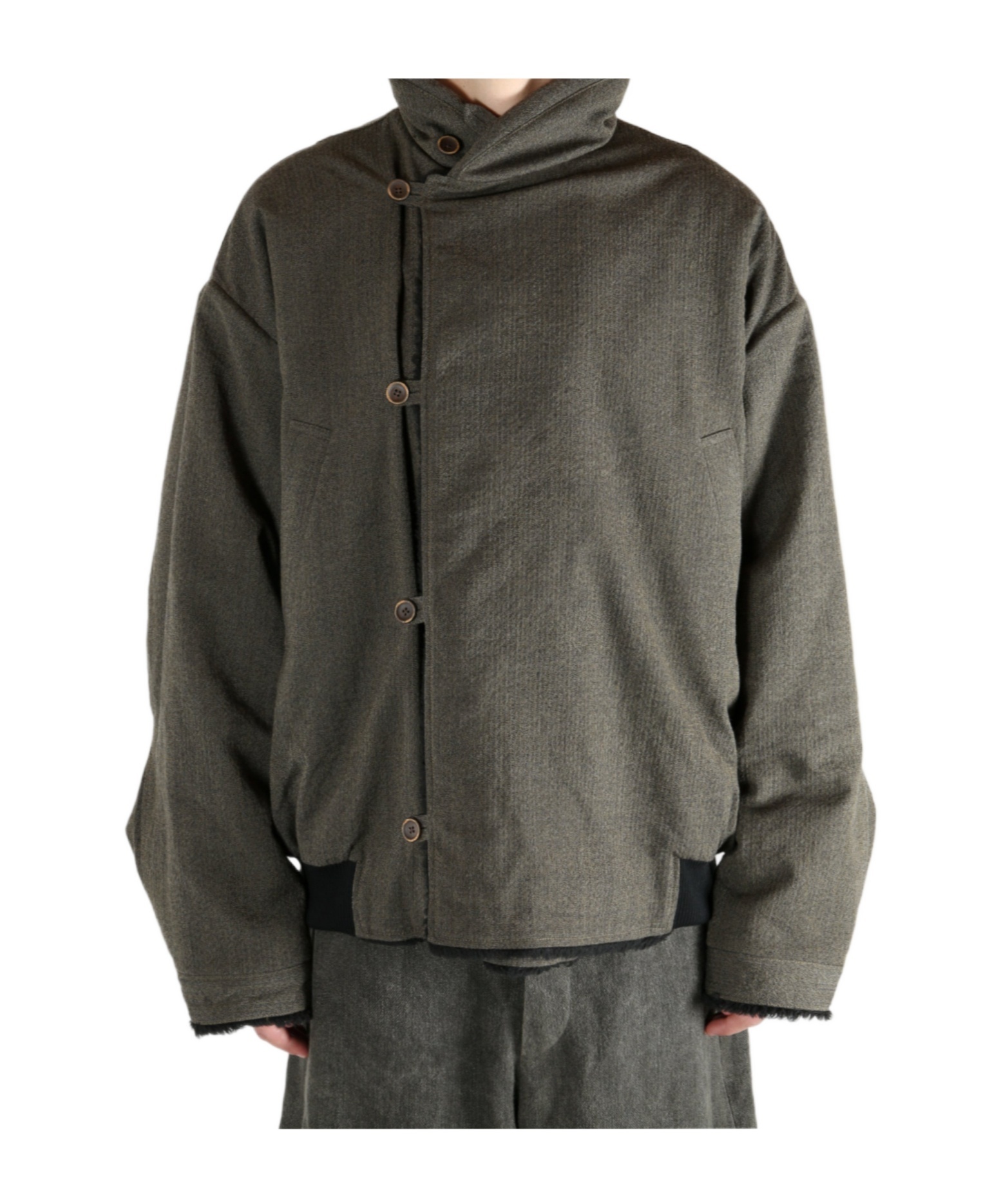 Uma Wang Jovan High-neck Bomber Jacket In Brown