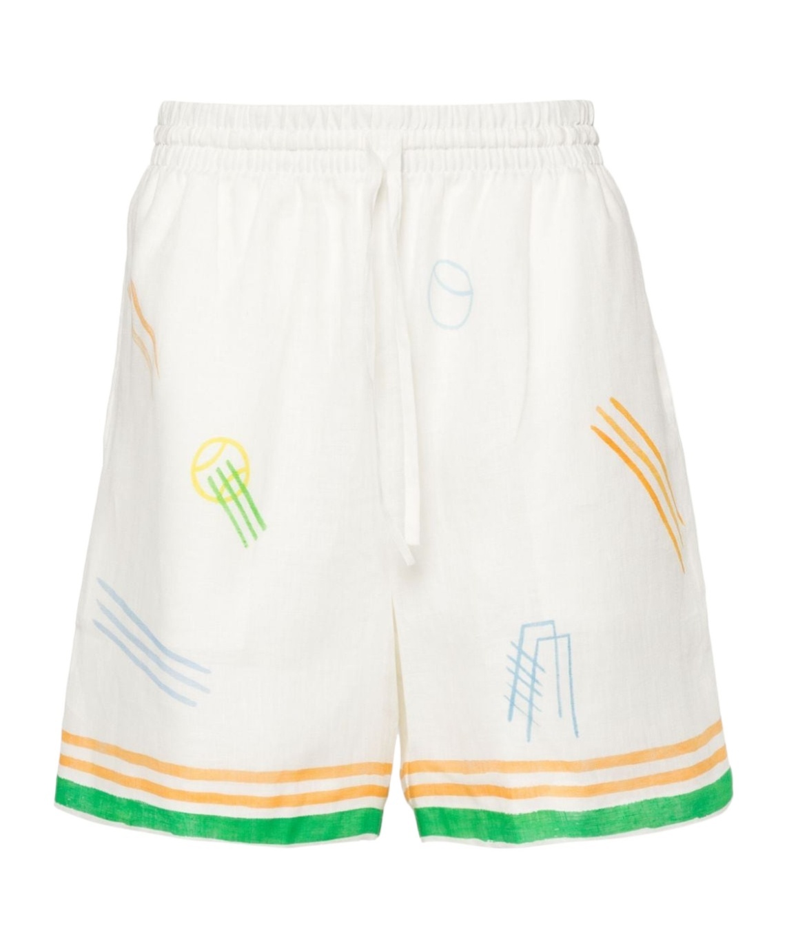 Casablanca Le Jeu De Ping Pong Shorts In White