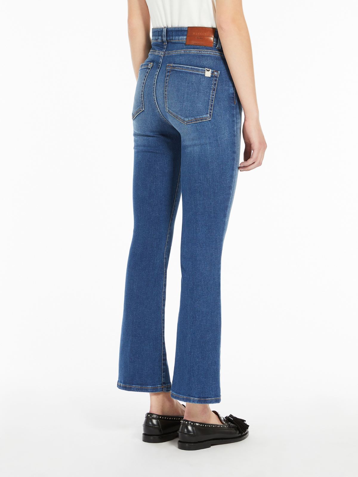 WEEKEND MAX MARA STRETCH DENIM CROPPED JEANS
