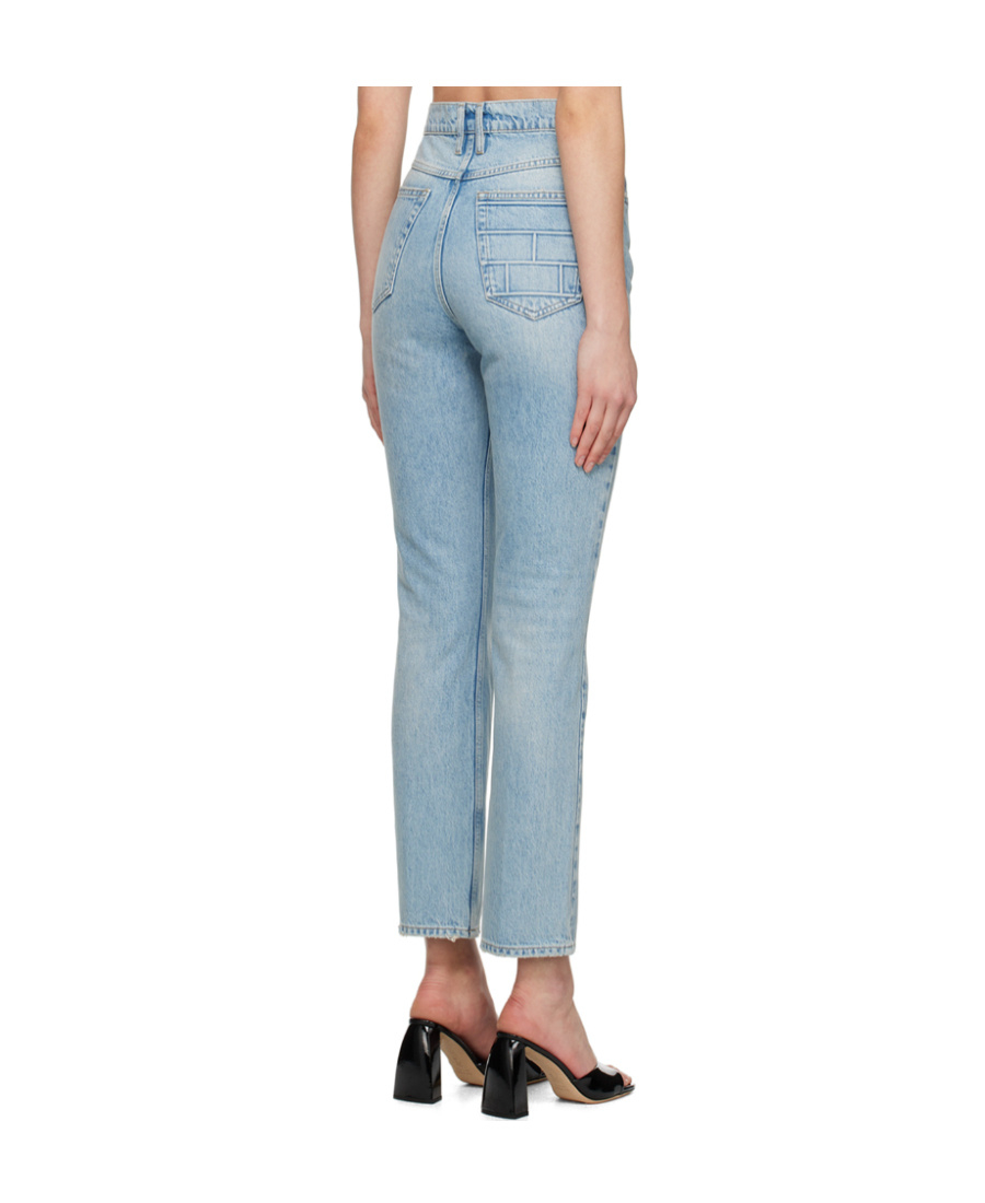 Frame Le High'n' Skinny Straight Jeans In Gray