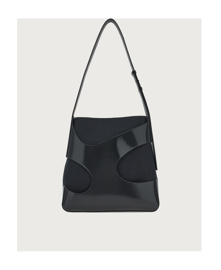Shop Ferragamo Cut-out Leather Tote Bag In Black