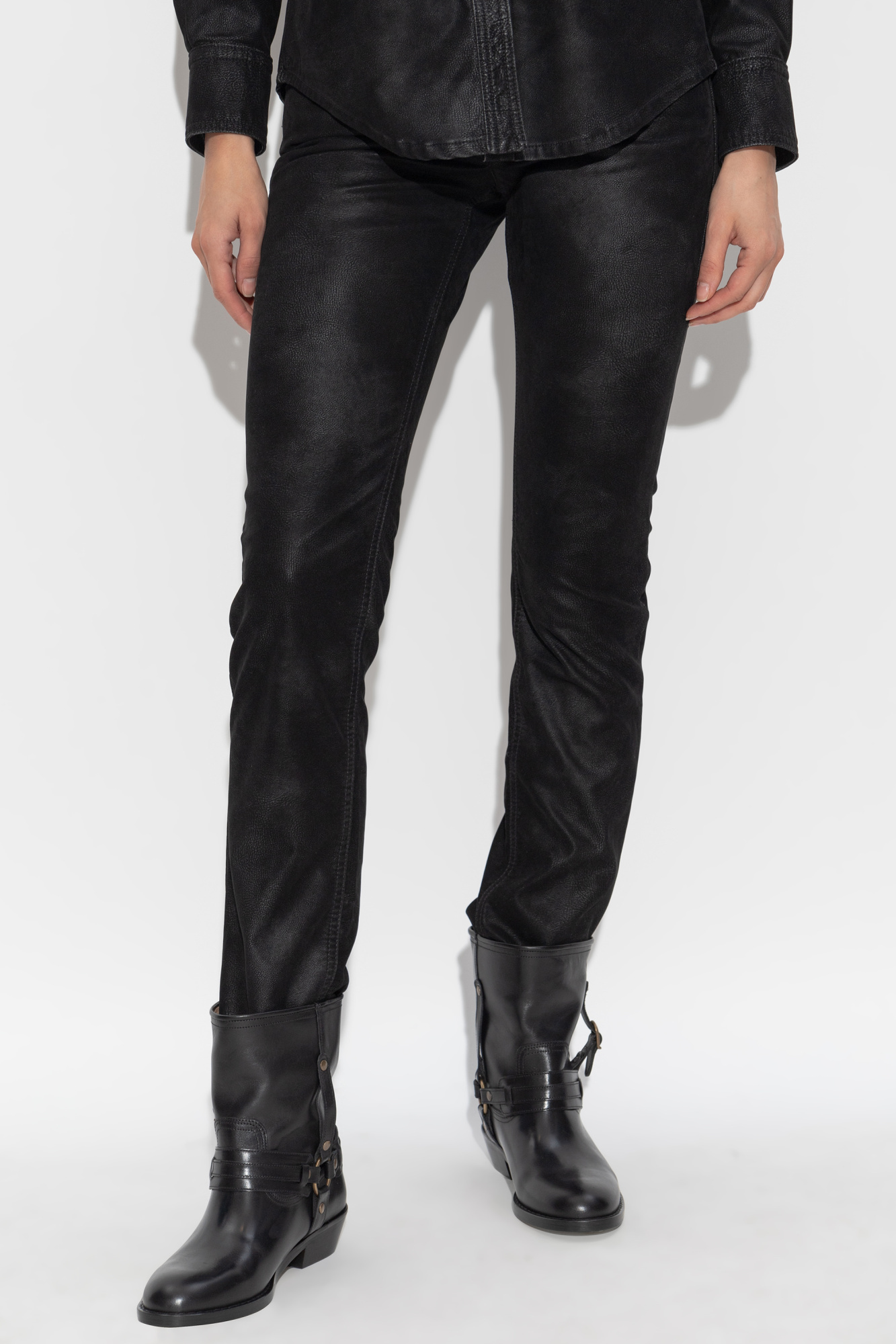 Isabel Marant Étoile Belt Loop Denim Trousers In Black