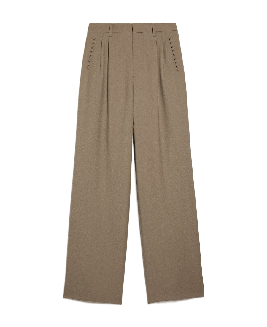AMI ALEXANDRE MATTIUSSI AMI PLEAT DETAILED STRAIGHT-LEG TROUSERS