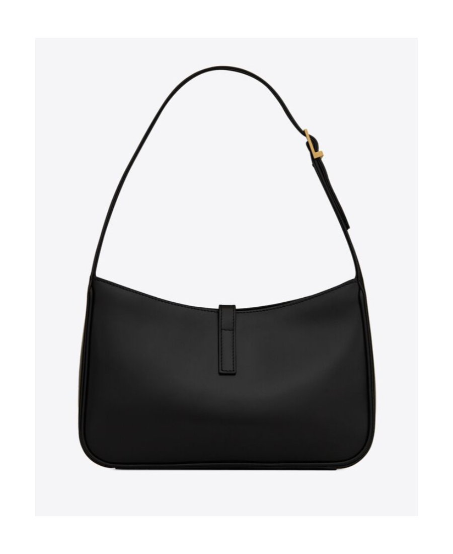 Saint Laurent Le 5 A 7 Ysl Shoulder Bag In Patent Leather In Black