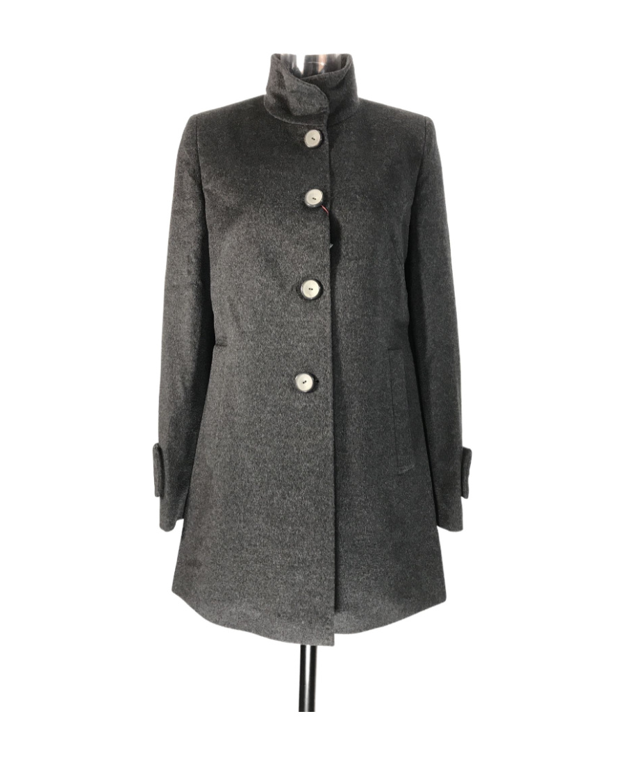 Shop Max Mara Long-sleeved Wool Coat In Black