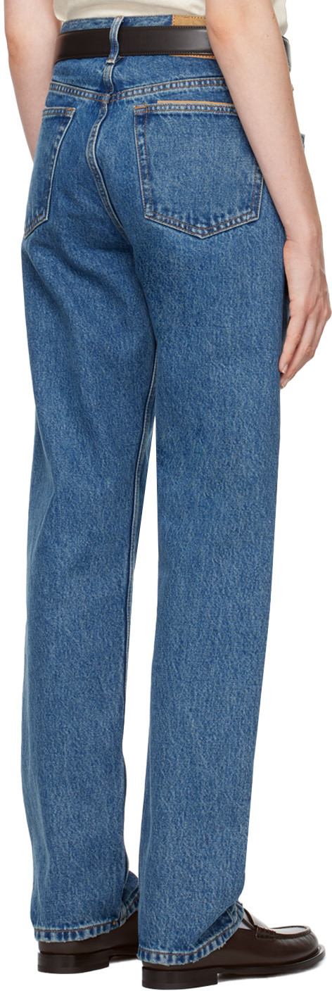 Re/done Belt-loop Jeans In Blue