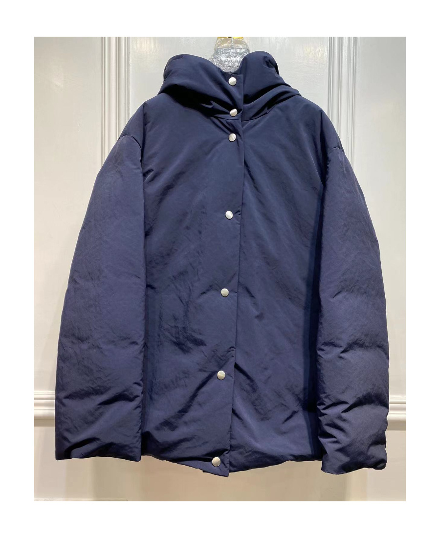 Jil Sander Hooded Down Jacket In Blue