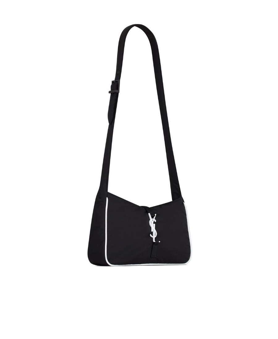 Saint Laurent Logo-plaque Shoulder Bag In Black