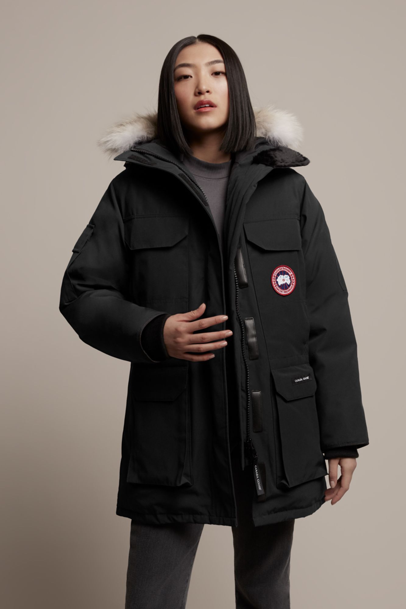Shop Canada Goose Expedition Parker Down Jacket In Black