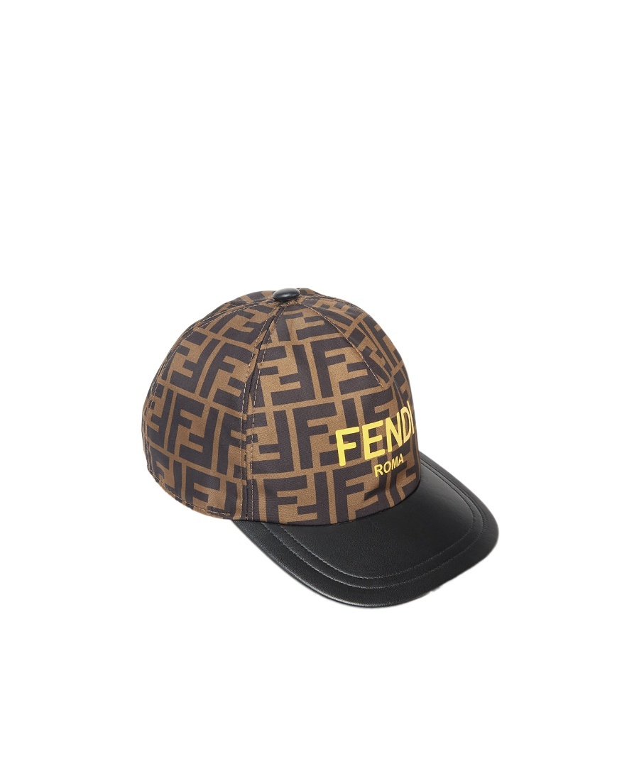 Fendi Kids Ff Logo Cap In Black