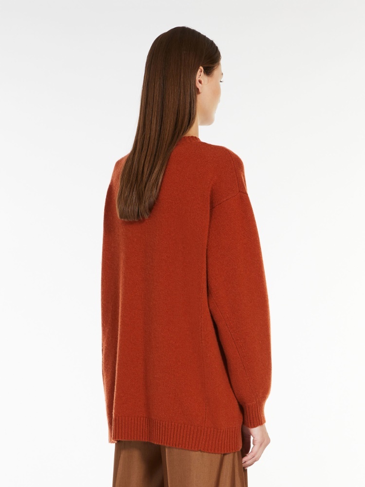 Max Mara Long-sleeved Sweater In Brown