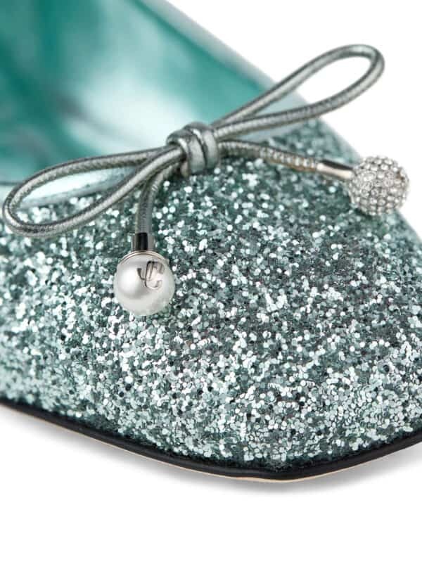 Jimmy Choo Elme Ballet Shoes In Green