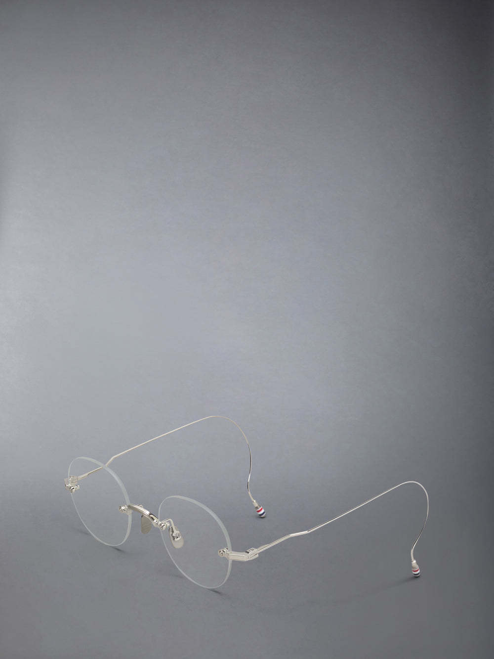 Thom Browne Eyewear Round Frame Glasses In White