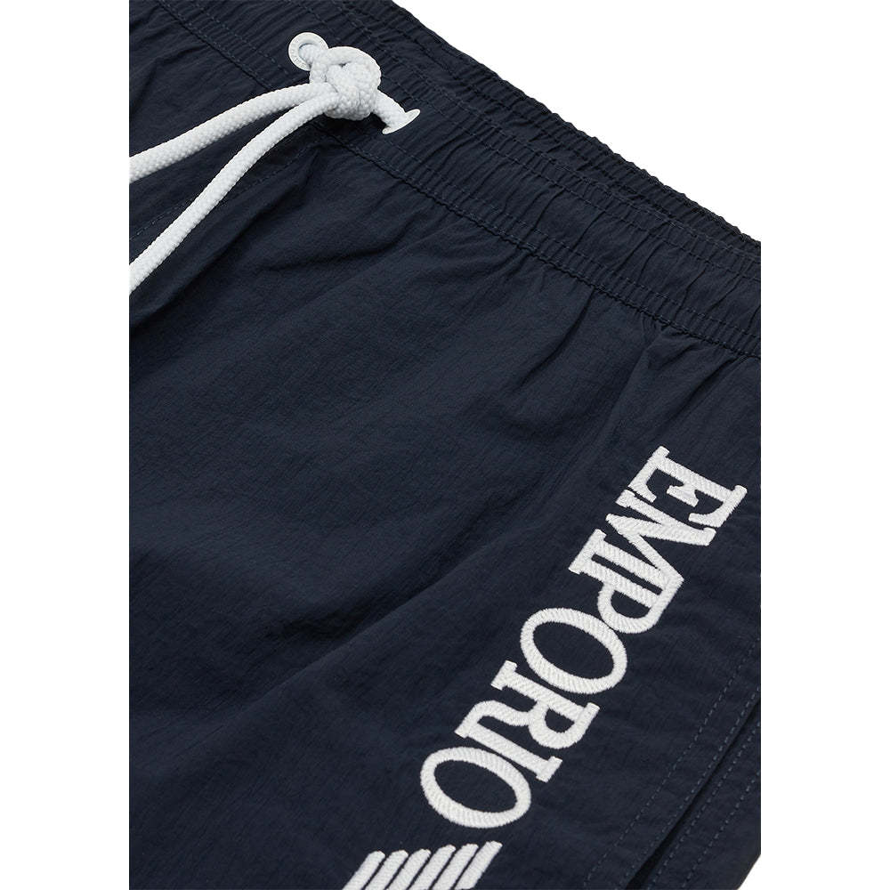 EMPORIO ARMANI LOGO-EMBROIDERED SWIM SHORTS 