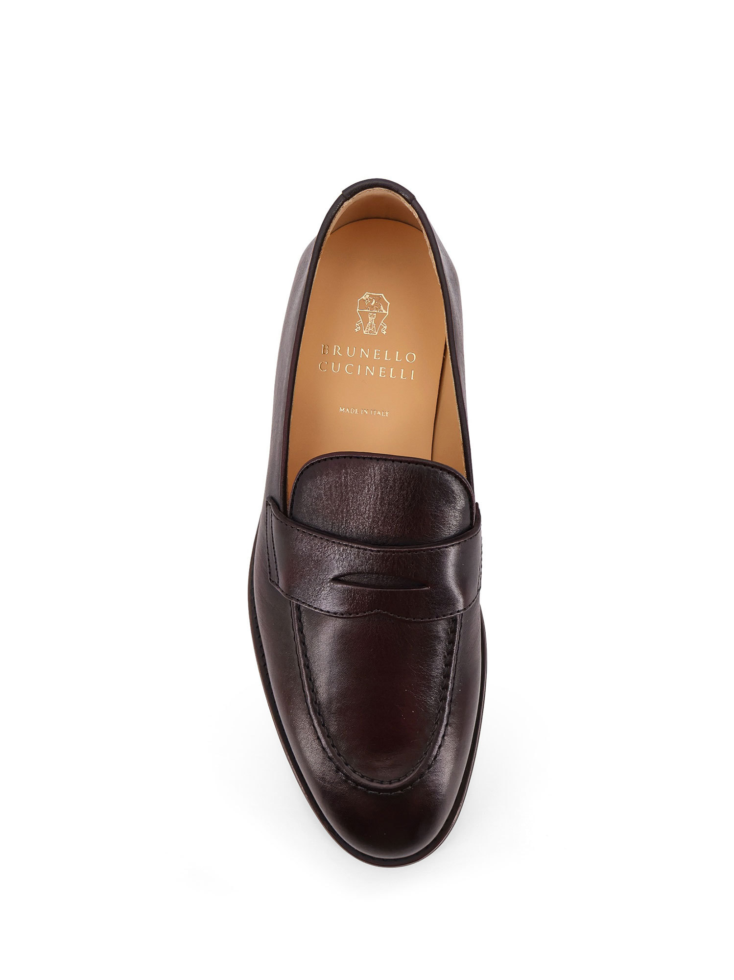 Brunello Cucinelli Round Toe Loafers In Blue