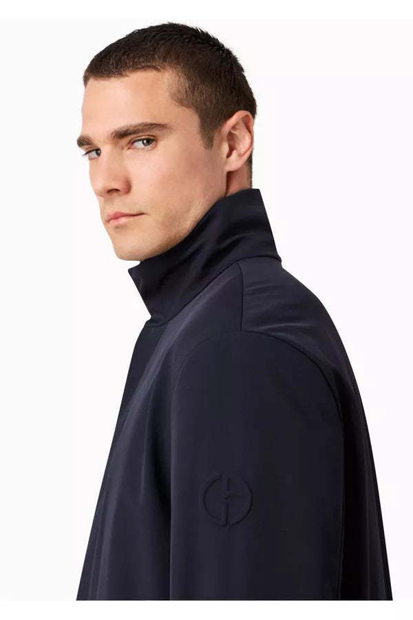 Giorgio Armani Long-sleeved Coat In Black