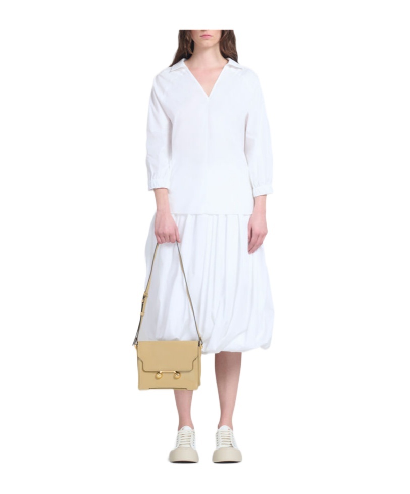 Marni Medium Trunkaroo Shoulder Bag In Nude
