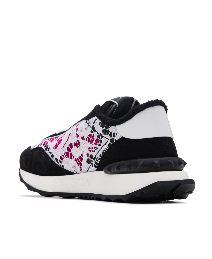 Valentino Round Head Fastened With Low-top Casual Sneakers In White